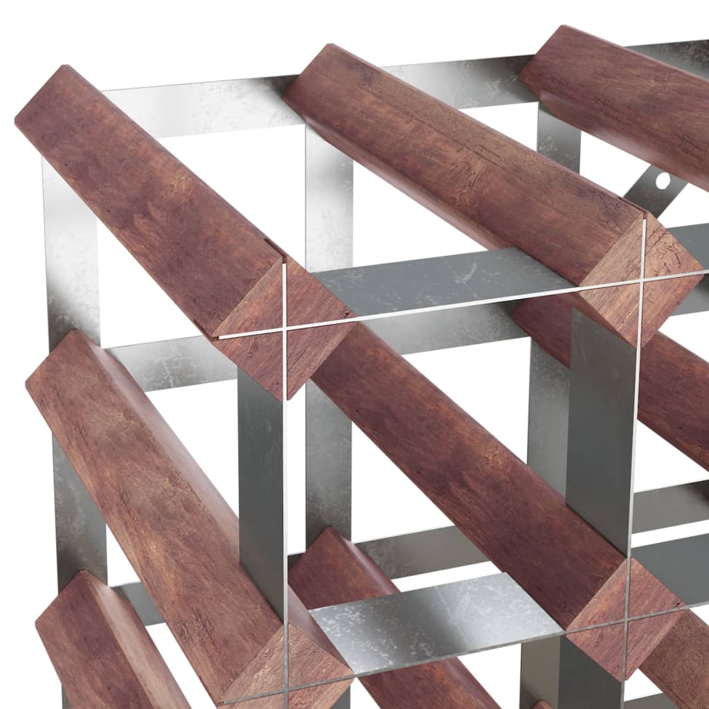 Vyno laikiklis 20 butelių, rudas, pušies medienos masyvas - Namų Idėja