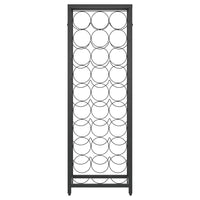 Vyno laikiklis 27 buteliams, juodas, 34x18x100cm, kalta geležis - Namų Idėja