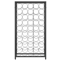 Vyno laikiklis 45 buteliams, juodas, 54x18x100cm, kalta geležis - Namų Idėja