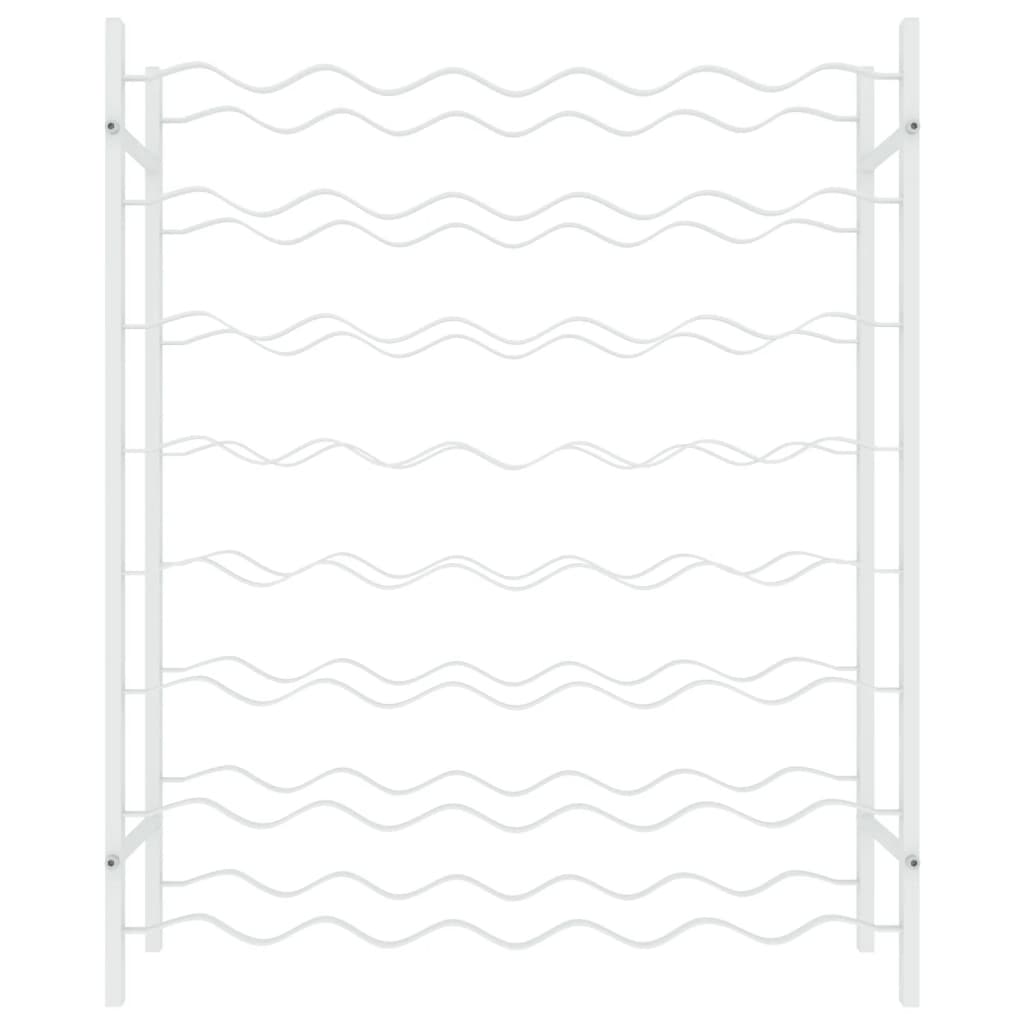 Vyno laikiklis 48 buteliams, baltos spalvos, metalas - Namų Idėja