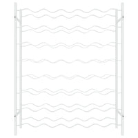 Vyno laikiklis 48 buteliams, baltos spalvos, metalas - Namų Idėja