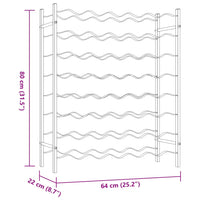 Vyno laikiklis 48 buteliams, baltos spalvos, metalas - Namų Idėja