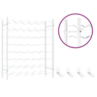 Vyno laikiklis 48 buteliams, baltos spalvos, metalas - Namų Idėja