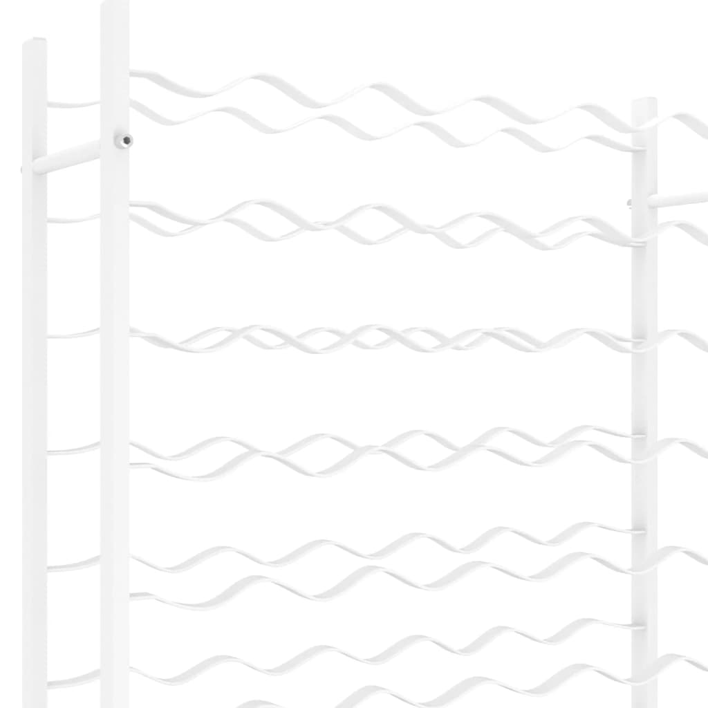 Vyno laikiklis 48 buteliams, baltos spalvos, metalas - Namų Idėja