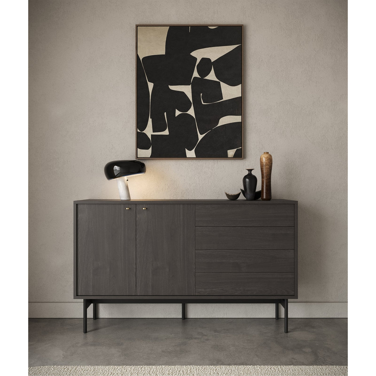 Komoda OLAR, uosio, 154 cm pilname interjere