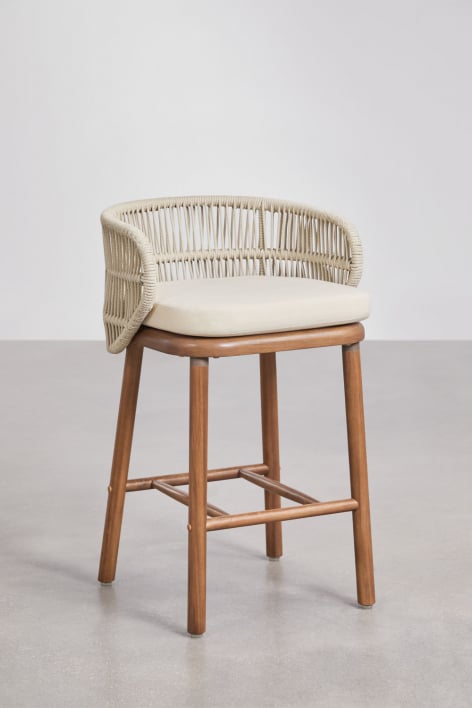 Outdoor chair CORAL, acacia, cream