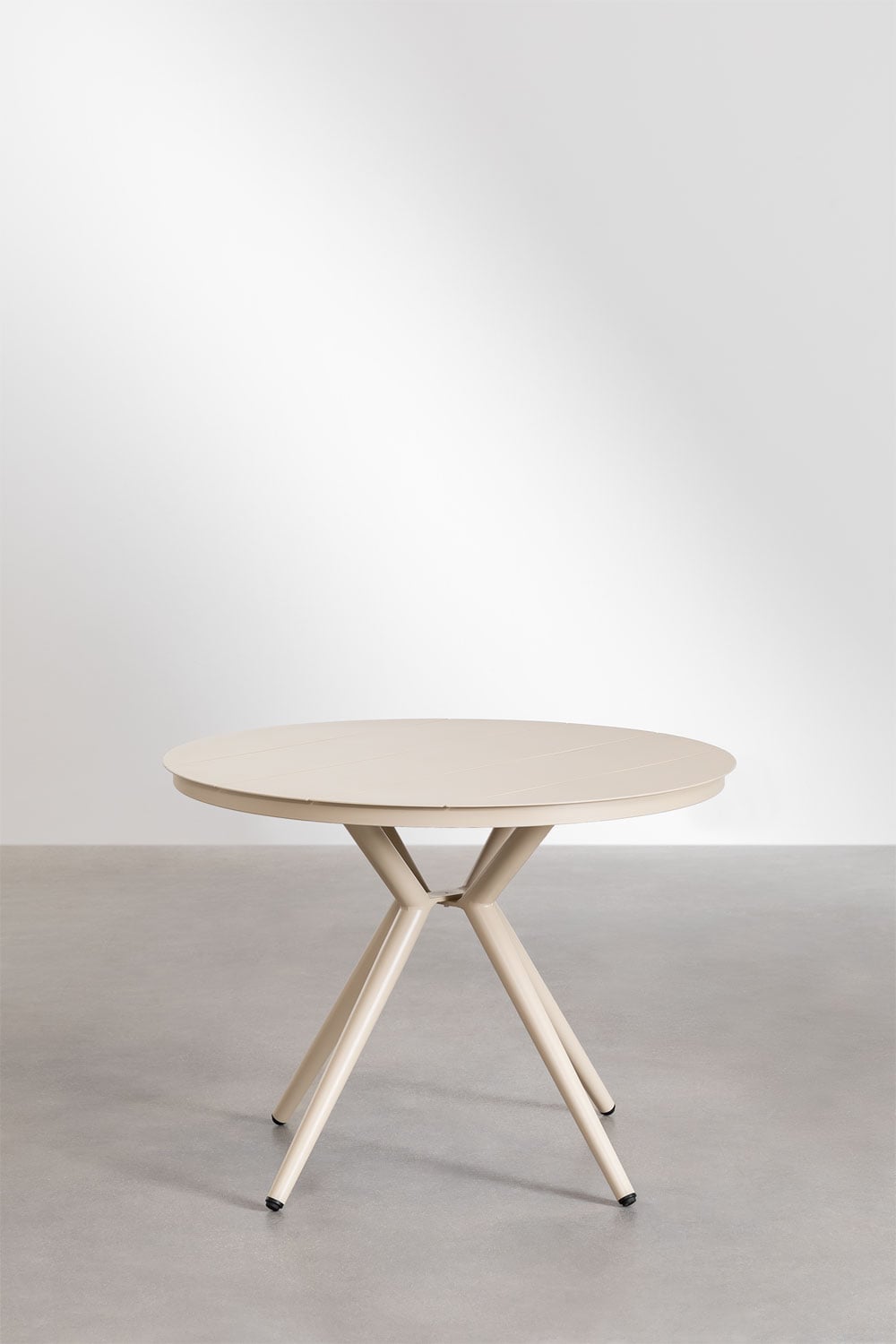 Round outdoor table VALERIE, cream (1 pc)