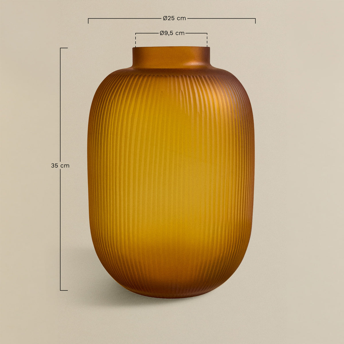 Stiklinė vaza JERINA, 35 cm