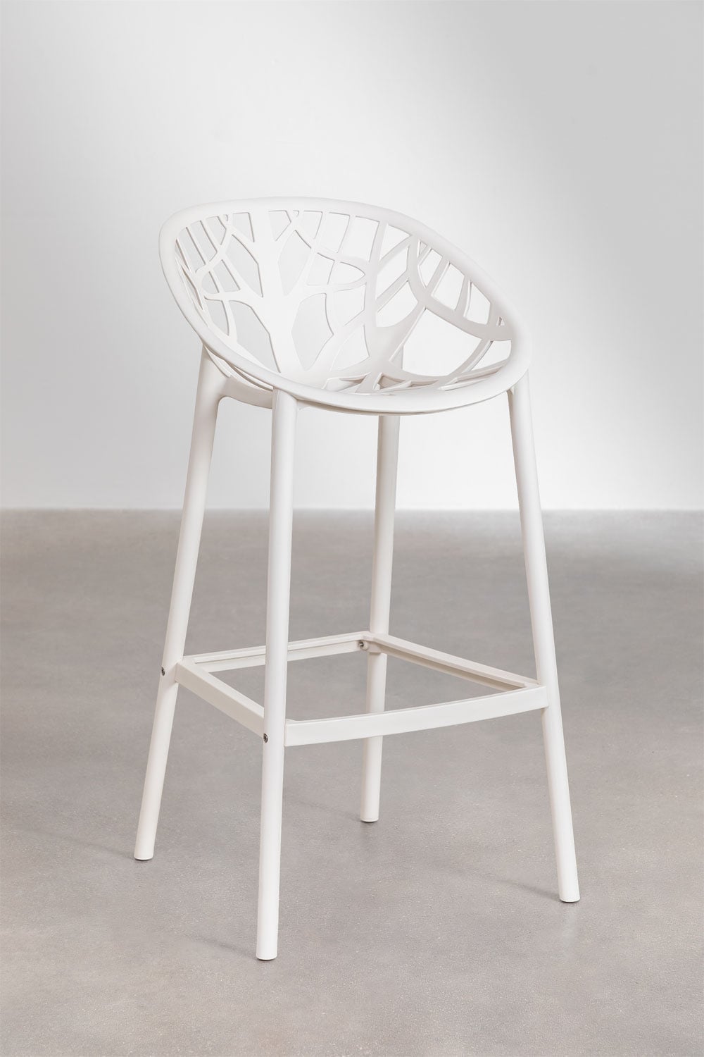 Bar Stool MEKANO, white, 75 cm