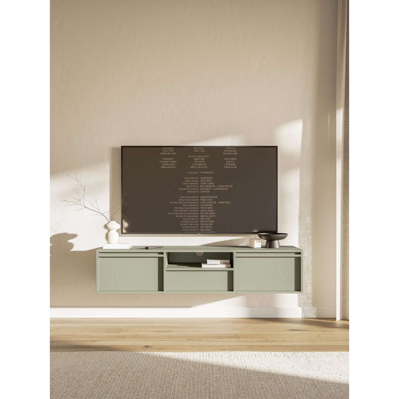 TV staliukas EVO, šalavijų, pakabinamas