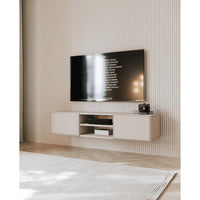 TV spintelė OLINE, 137 cm, smėlinė