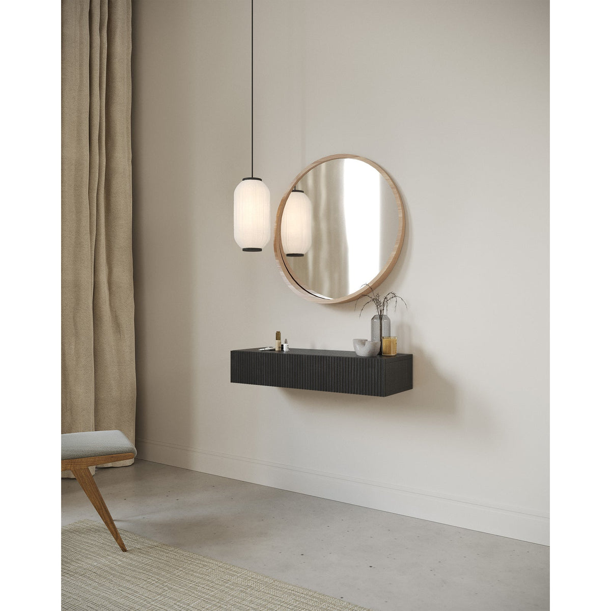 Konsolė MEABH, juoda, 90 cm, 2