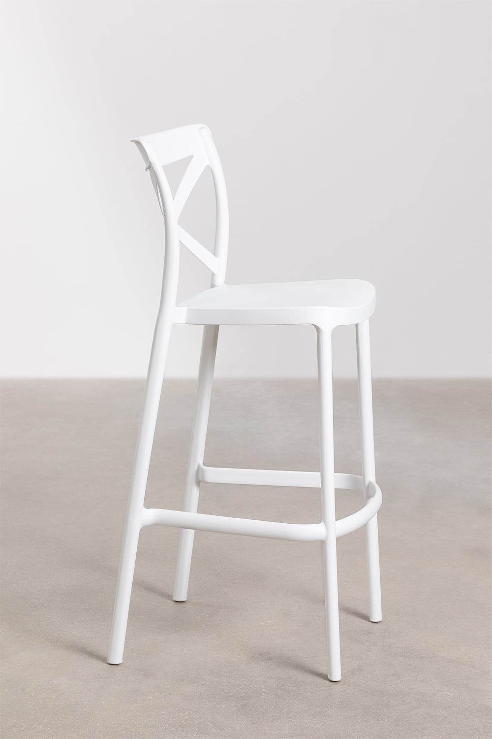 Bar Stool FERRO, white, 75 cm