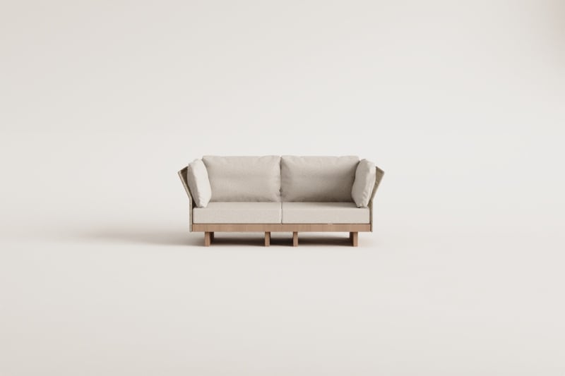 Modular outdoor sofa FORTO, 2-piece