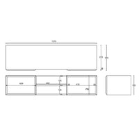 TV spintelė OLINE, 137 cm, smėlinė