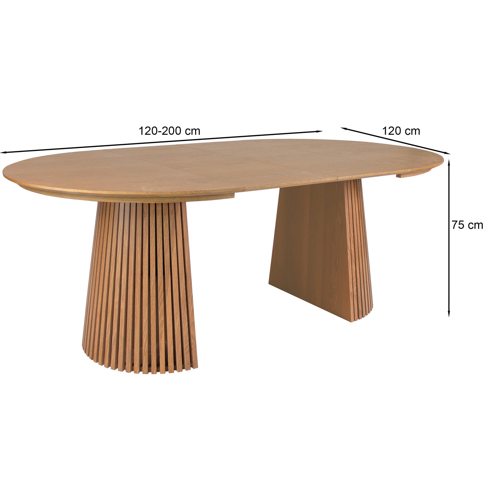 Stalas FORMISTY, riešuto, 120 cm