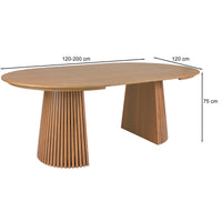 Stalas FORMISTY, riešuto, 120 cm