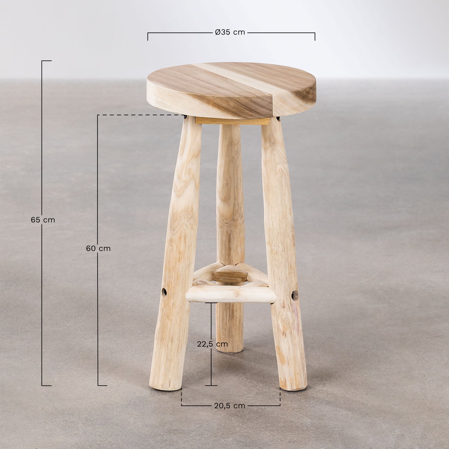 High chair TIKANO, wooden
