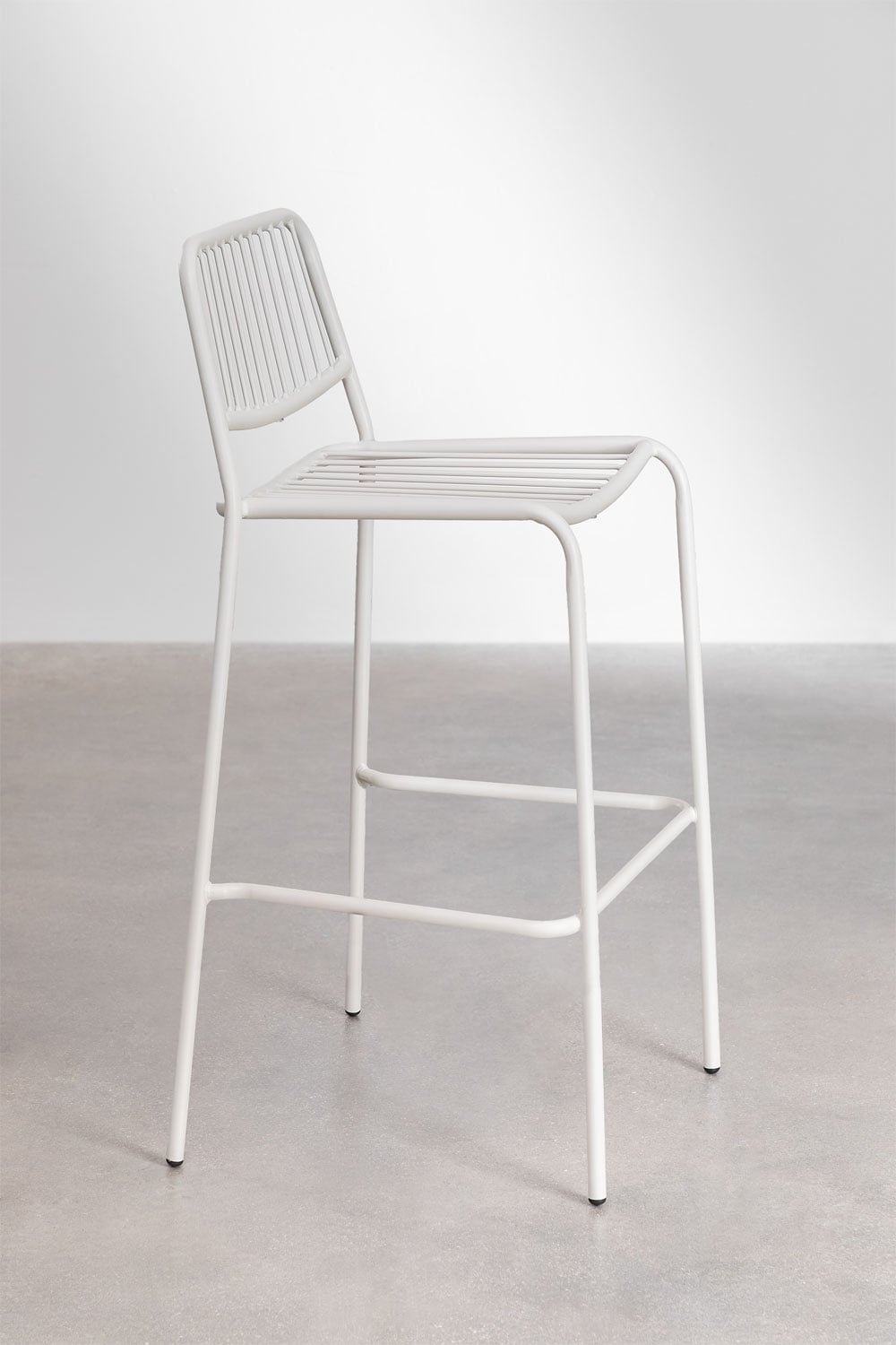 High outdoor chair ALERO, white, 75 cm