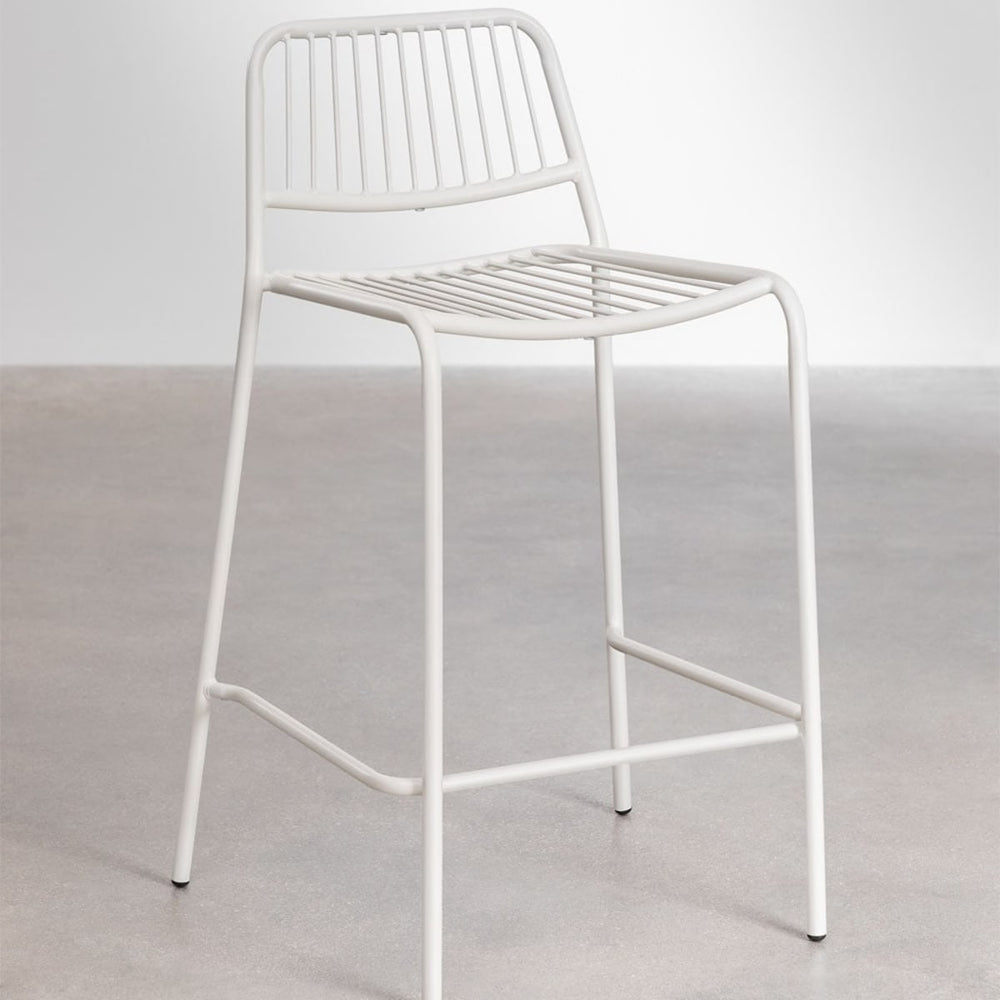 High outdoor chair ALERO, white, 65 cm