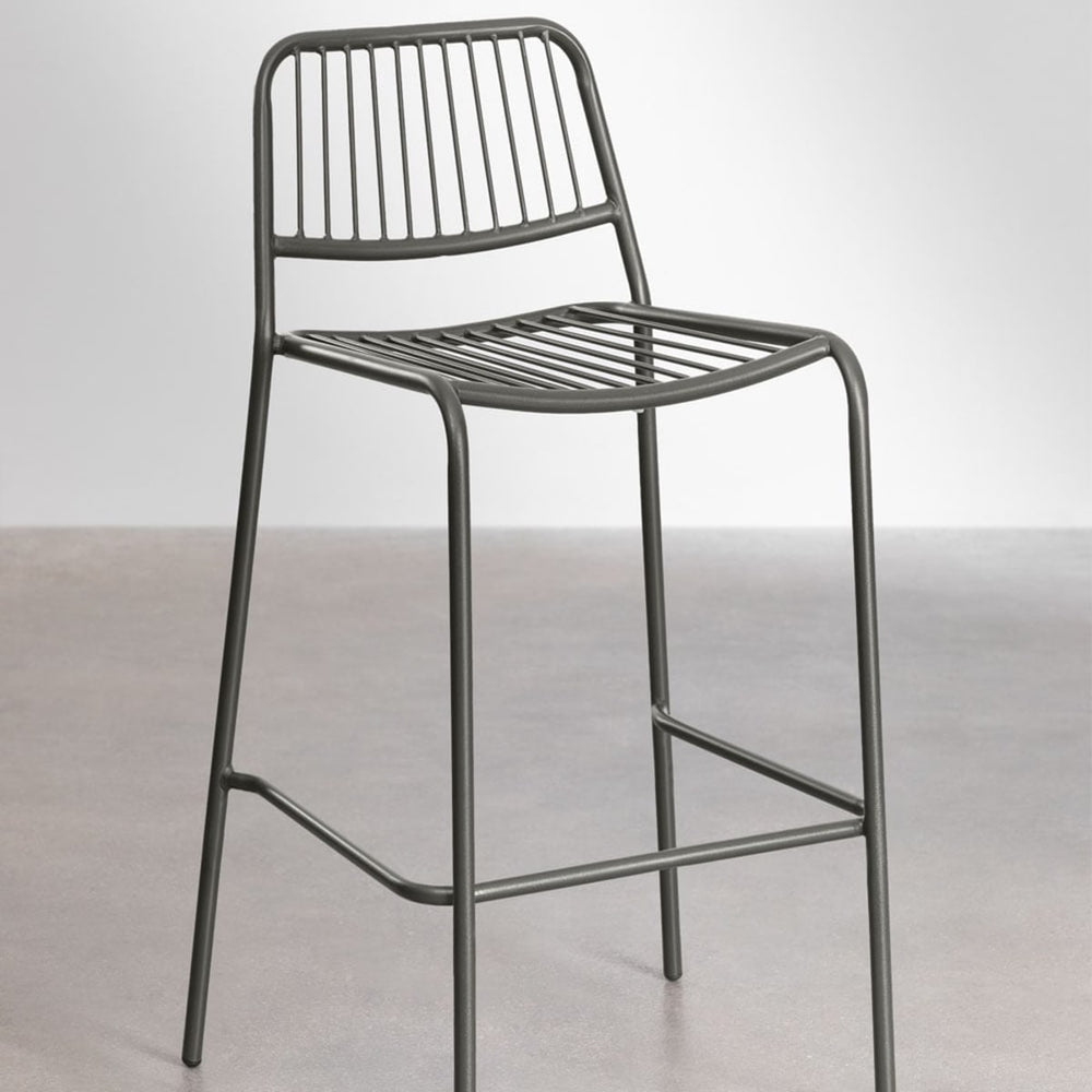 High outdoor chair ALERO, black, 75 cm