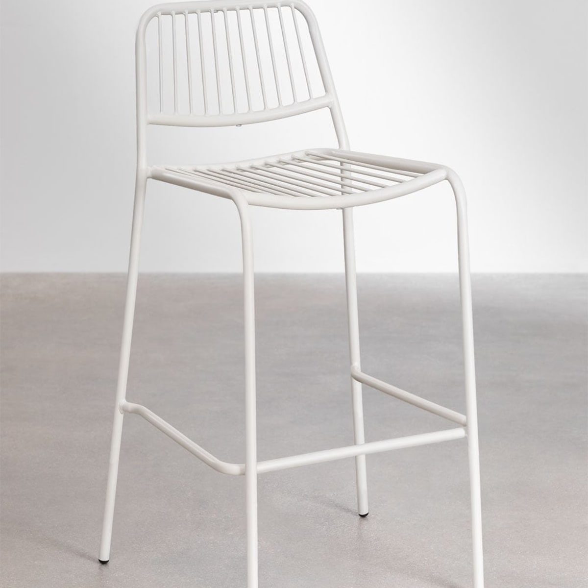 High outdoor chair ALERO, white, 75 cm