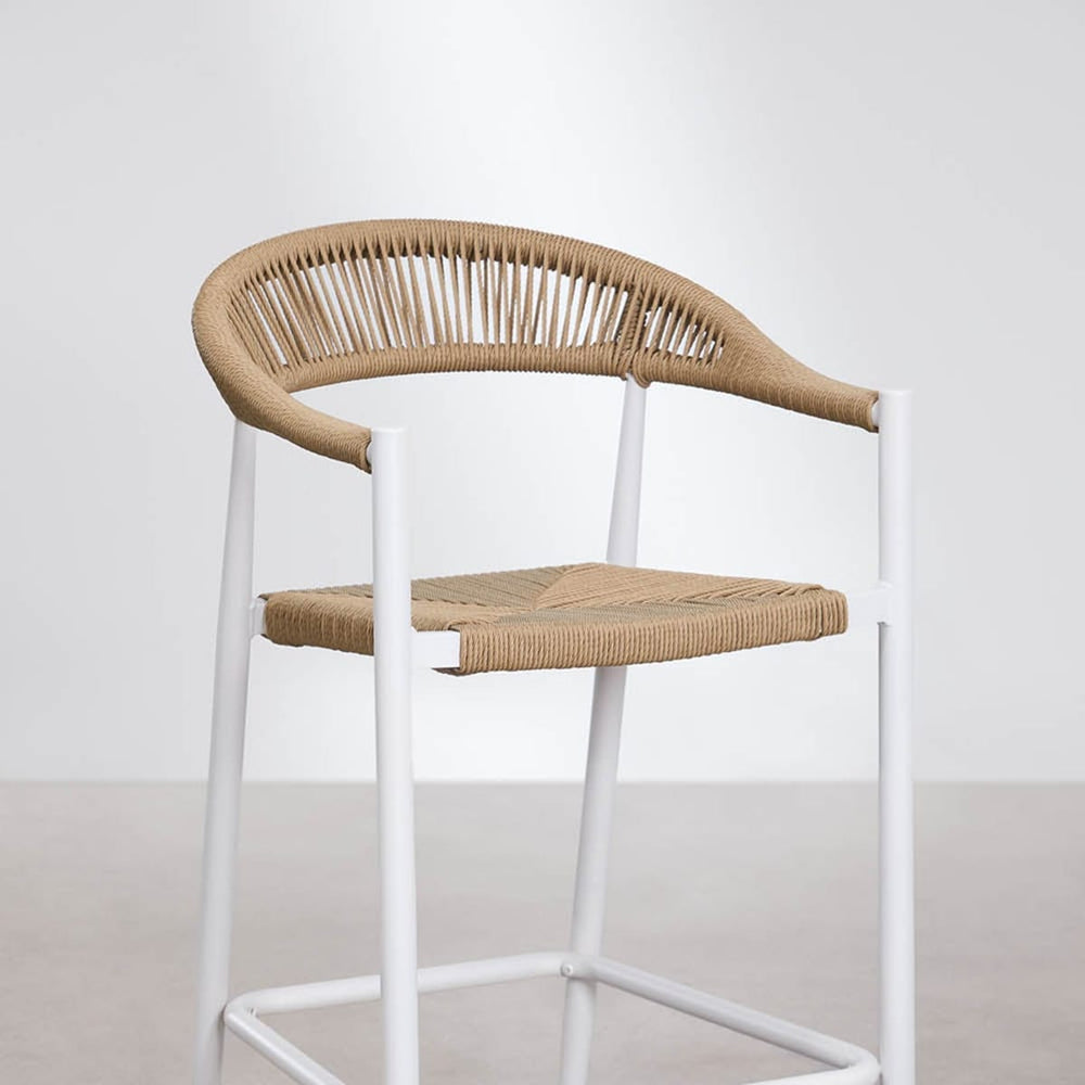 Bāra krēsls LEON, Gardenijas balts