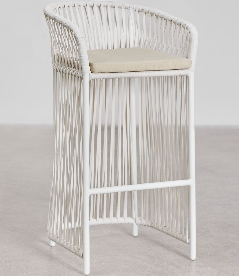 Āra bāra krēsls SOPHIE, balts, 75 cm