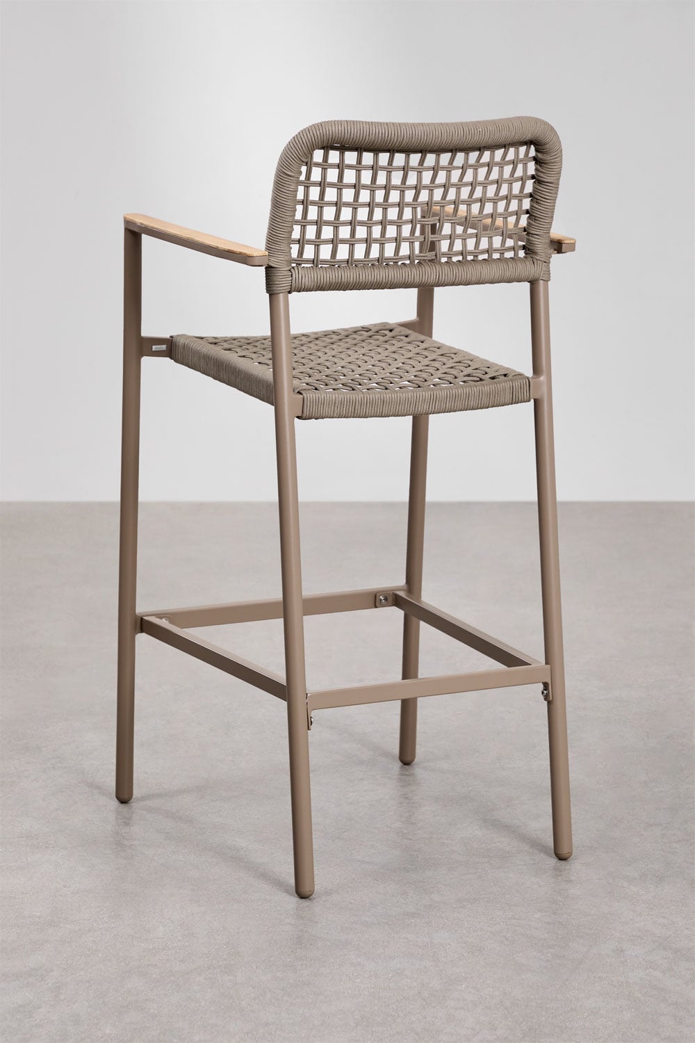 High outdoor chair ALTANO, mocha brown
