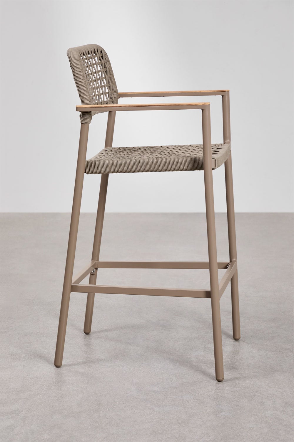 High outdoor chair ALTANO, mocha brown