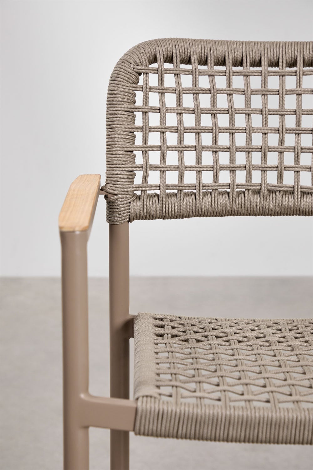 High outdoor chair ALTANO, mocha brown