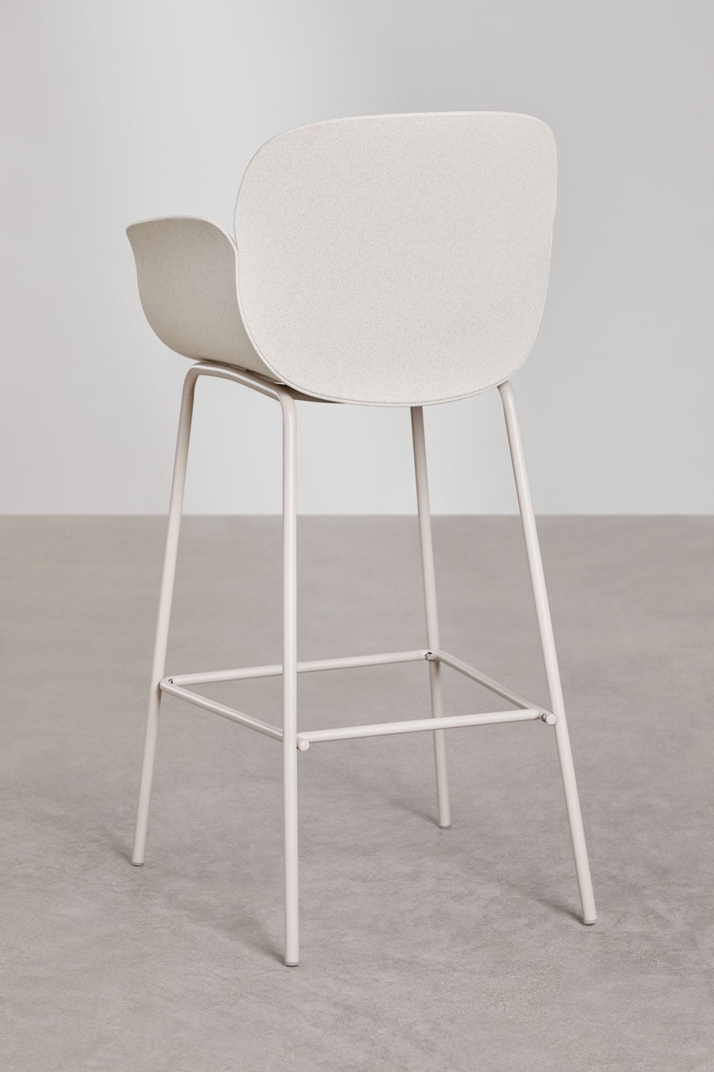 BOKA bar stool, white stone, 75 cm