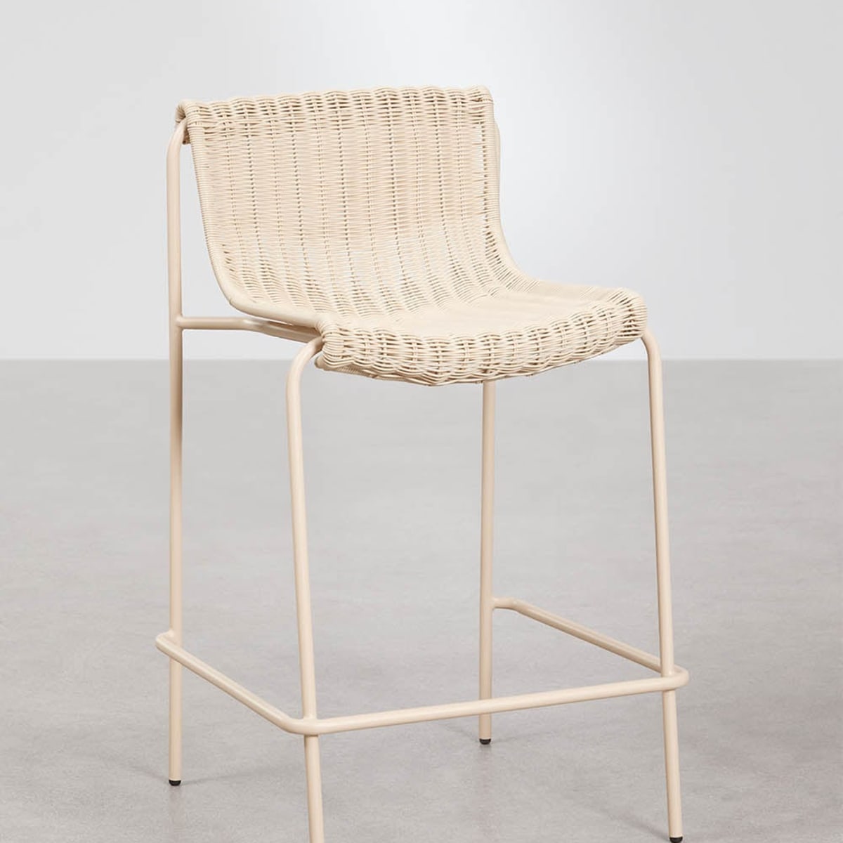 Aukšta kėdė VENTARO be porankių, kreminė, 65 cm