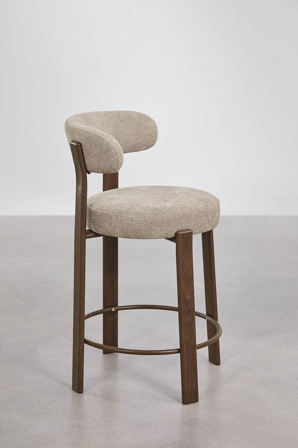 Baro kėdė KOROORO, tamsi/kvietinė, 65 cm