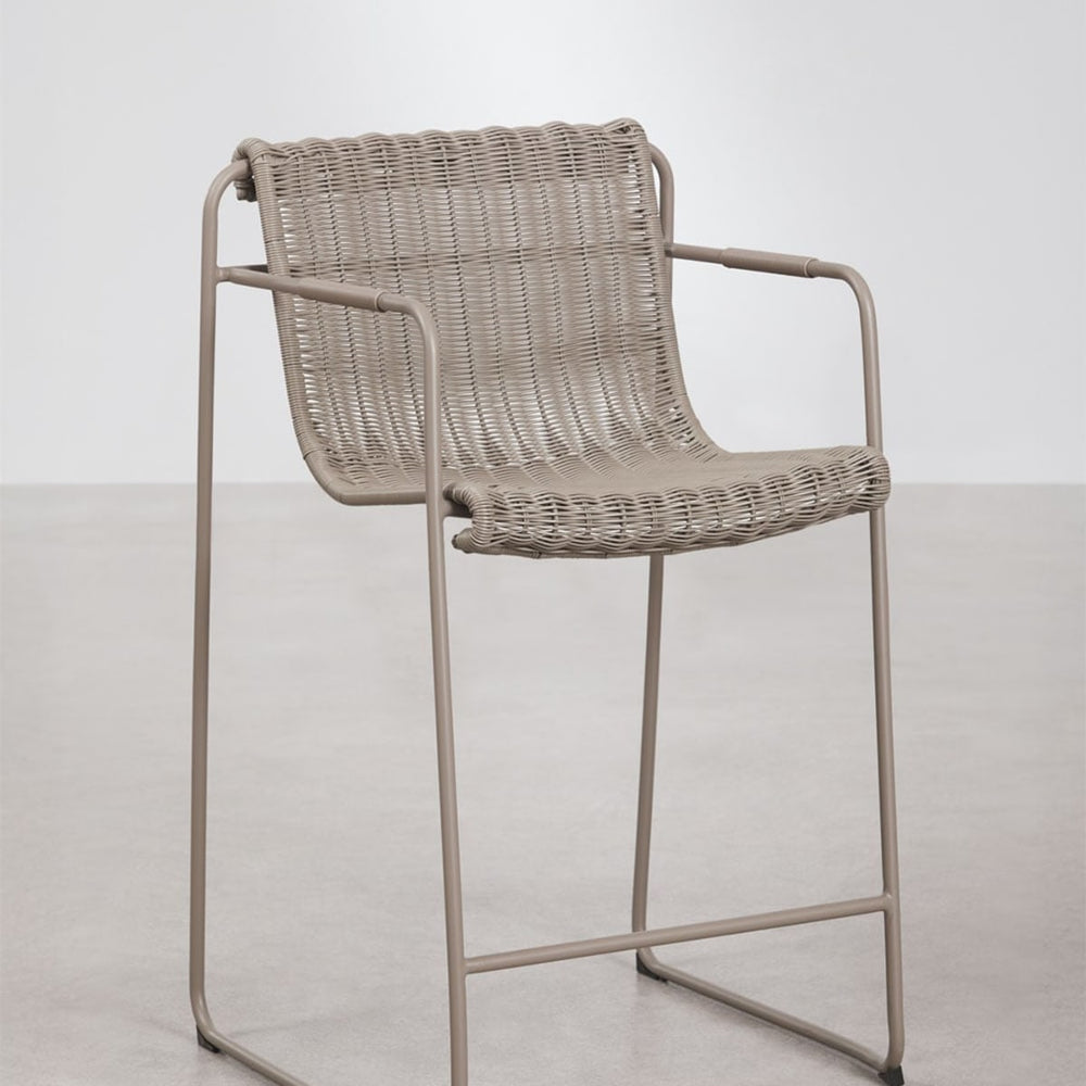 High chair VENTARO with armrests, mocha brown, 65 cm