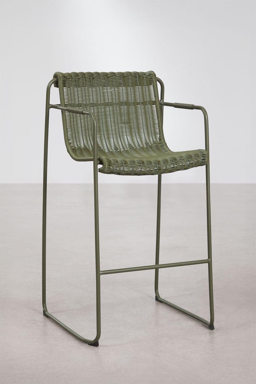 VENTARO high chair with armrests, terracotta, 65 cm