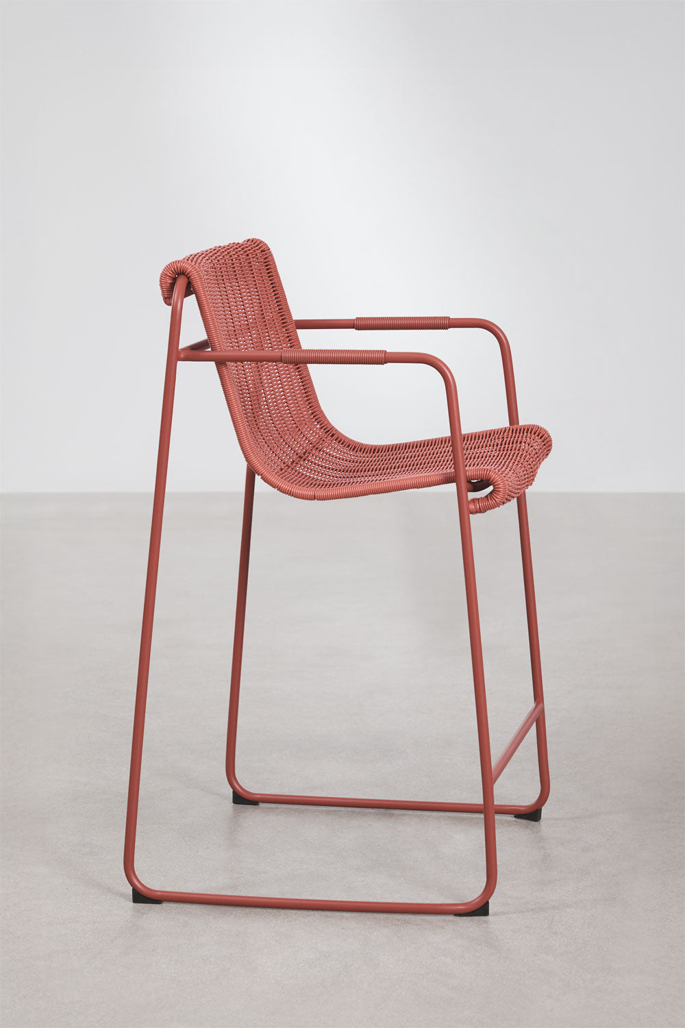 VENTARO high chair with armrests, terracotta, 65 cm