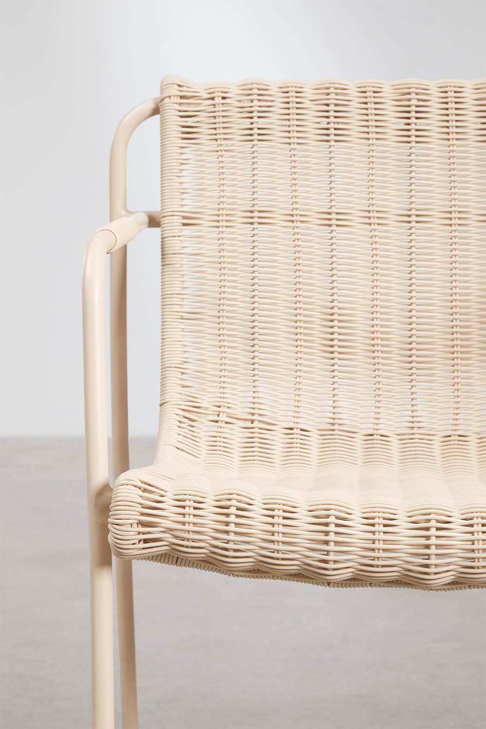 High chair VENTARO with armrests, cream, 75 cm
