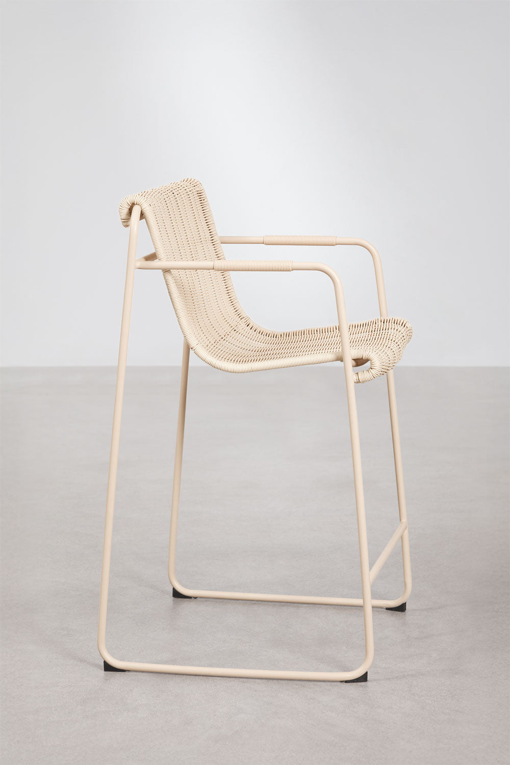 VENTARO high chair with armrests, cream, 65 cm