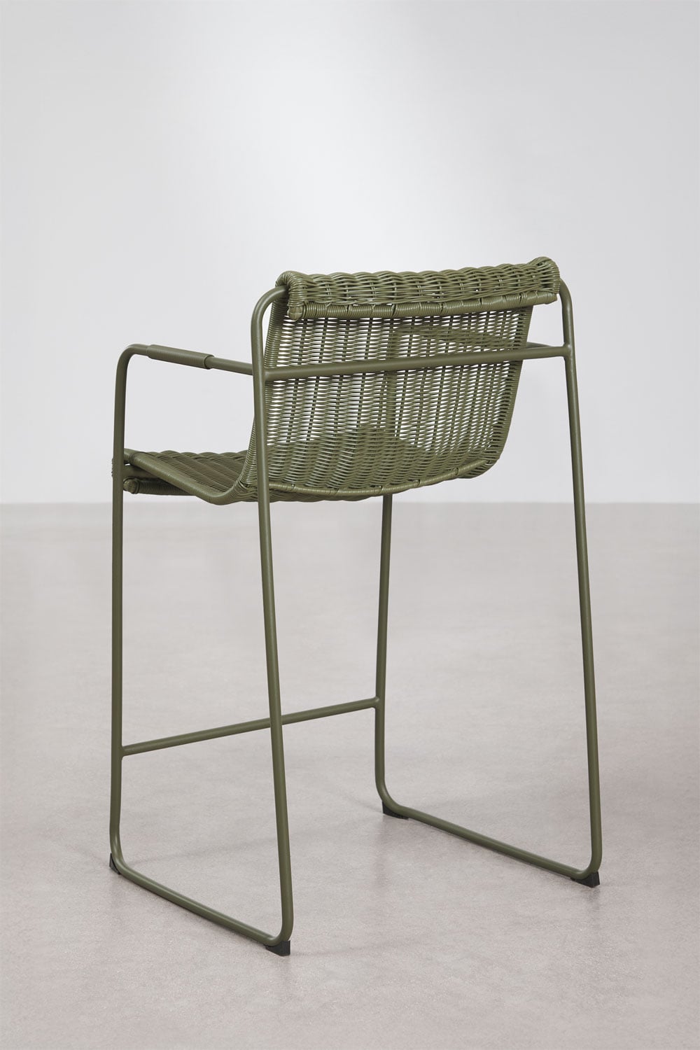 VENTARO high chair with armrests, olive green, 65 cm