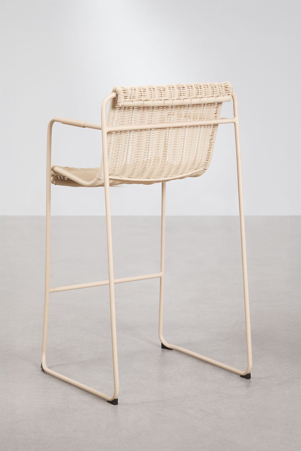 High chair VENTARO with armrests, cream, 75 cm