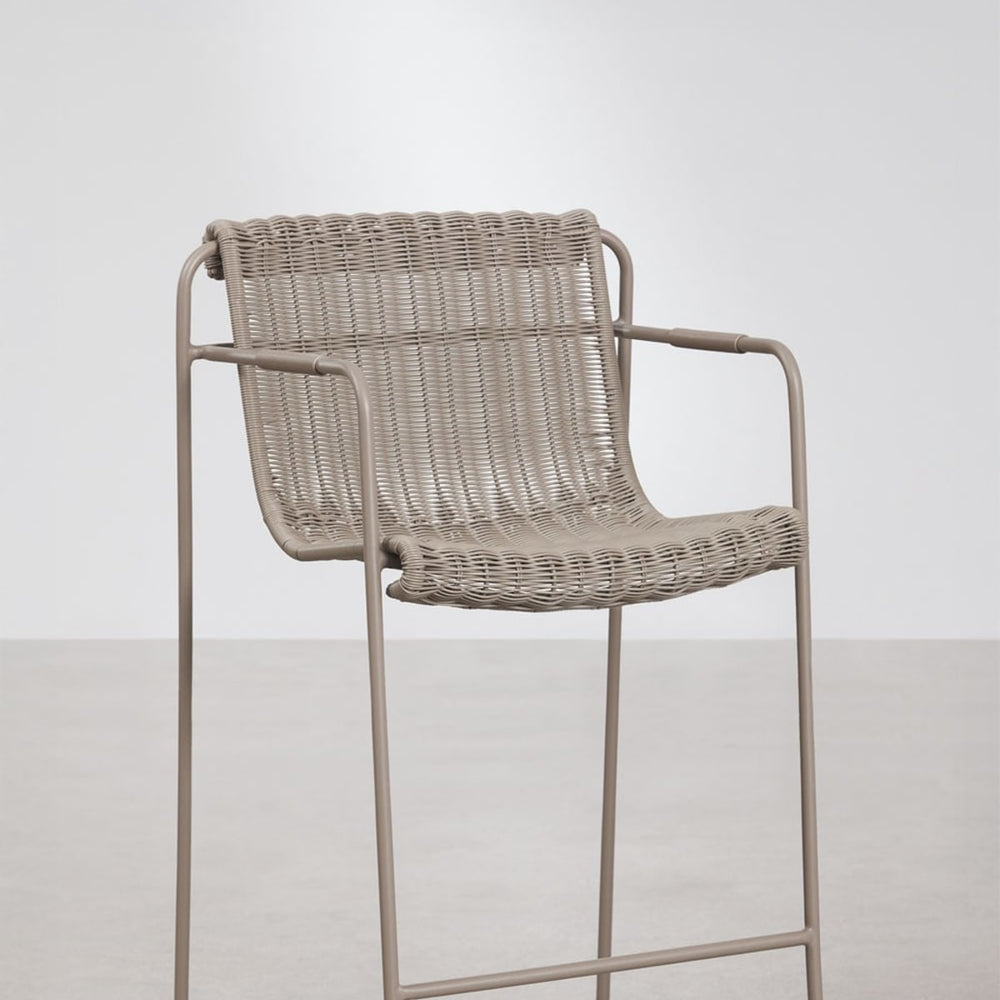 High chair VENTARO with armrests, mocha brown, 75 cm