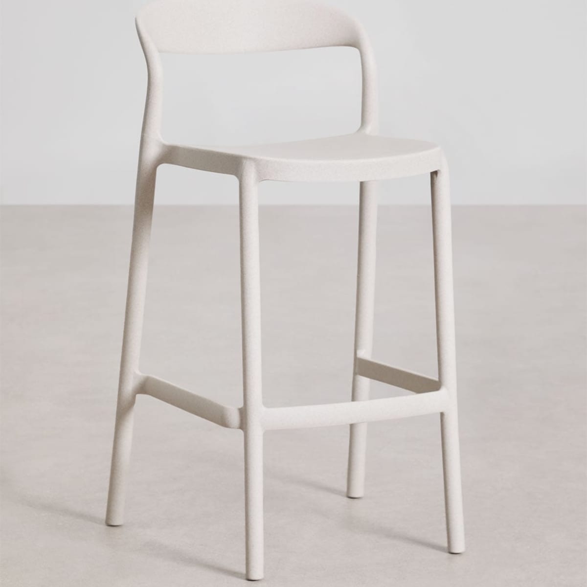 Lauko baro kėdė TERRA, balto akmens, 65 cm