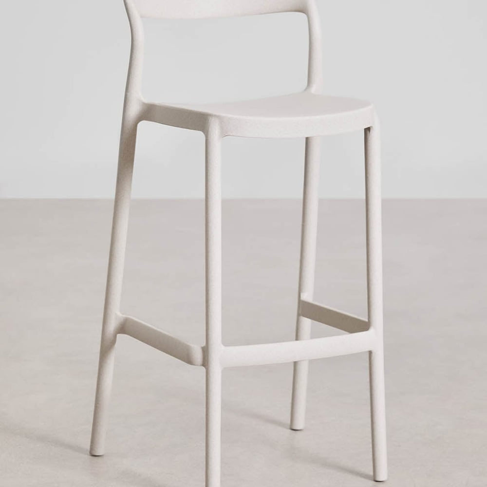 Lauko baro kėdė TERRA, balto akmens, 75 cm