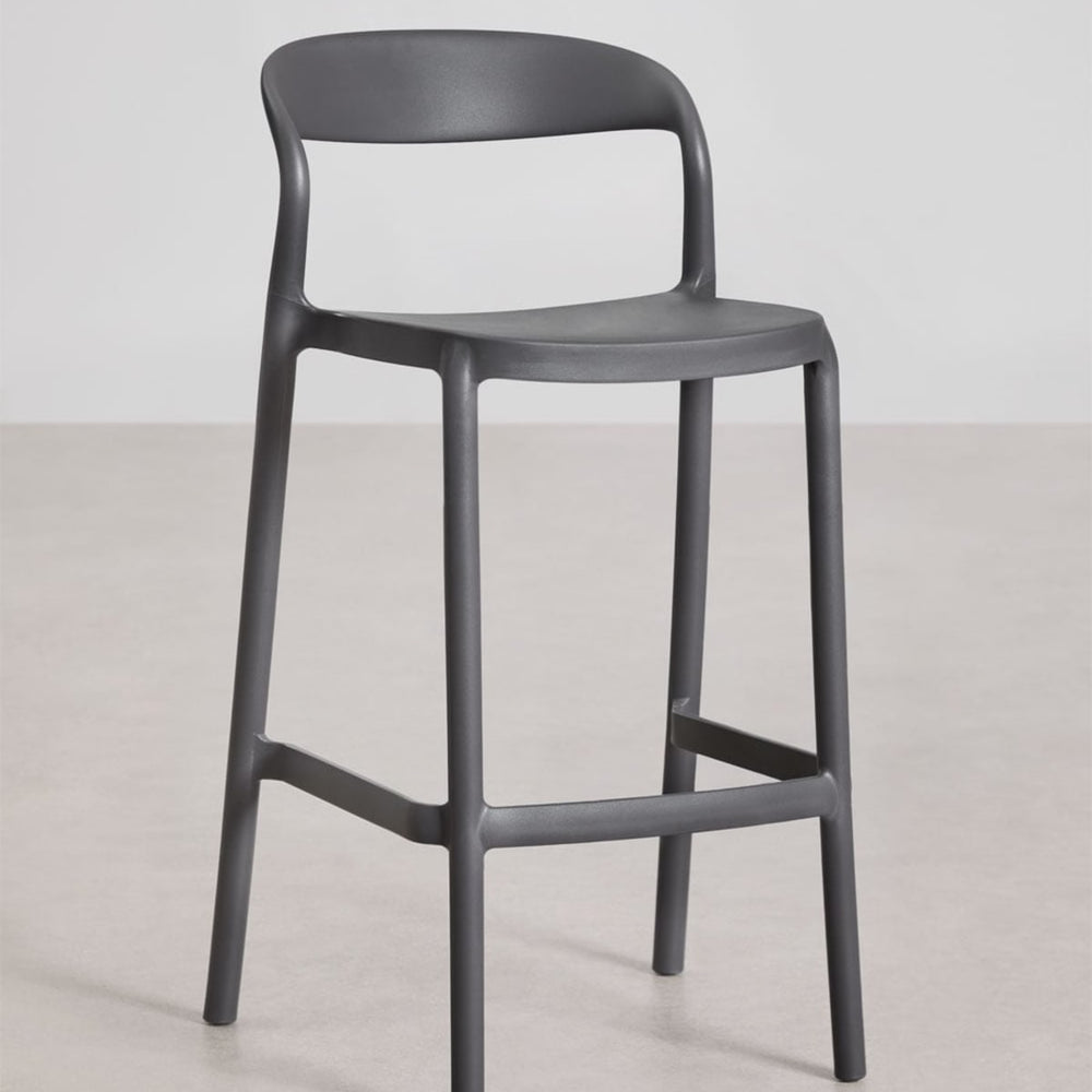 Lauko baro kėdė TERRA, grafito pilka, 65 cm