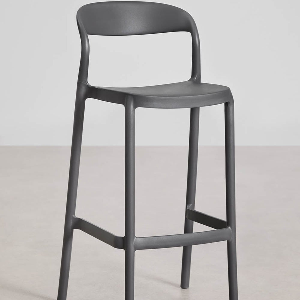 Lauko baro kėdė TERRA, grafito pilka, 75 cm