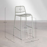 Baro kėdutė ELTERA, juoda, 75 cm