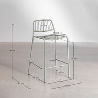 Baro kėdutė ELTERA, Juoda, aukštis 65 cm