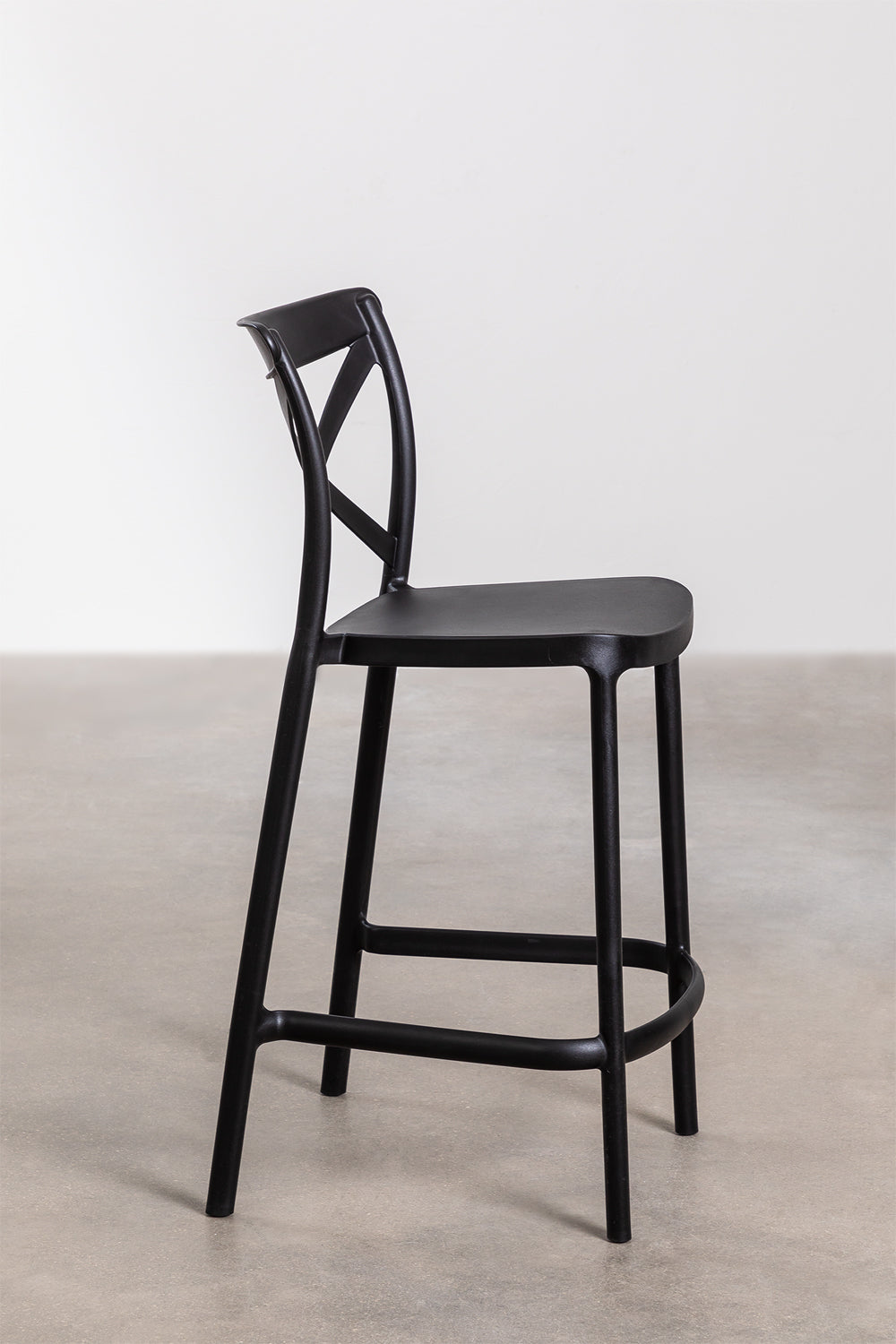 Bāra krēsls FERRO, melns, 65 cm