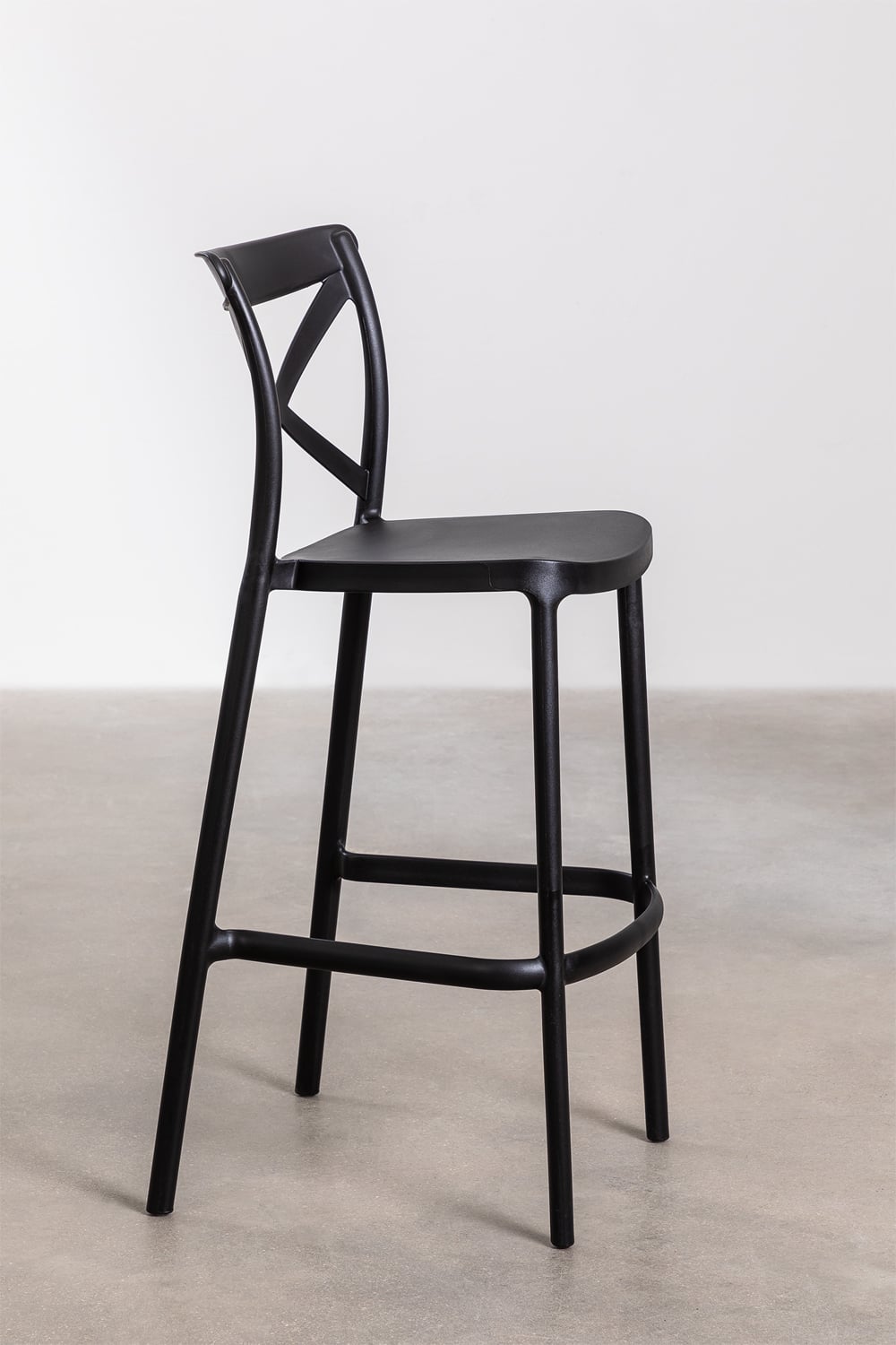 Bāra krēsls FERRO, melns, 75 cm